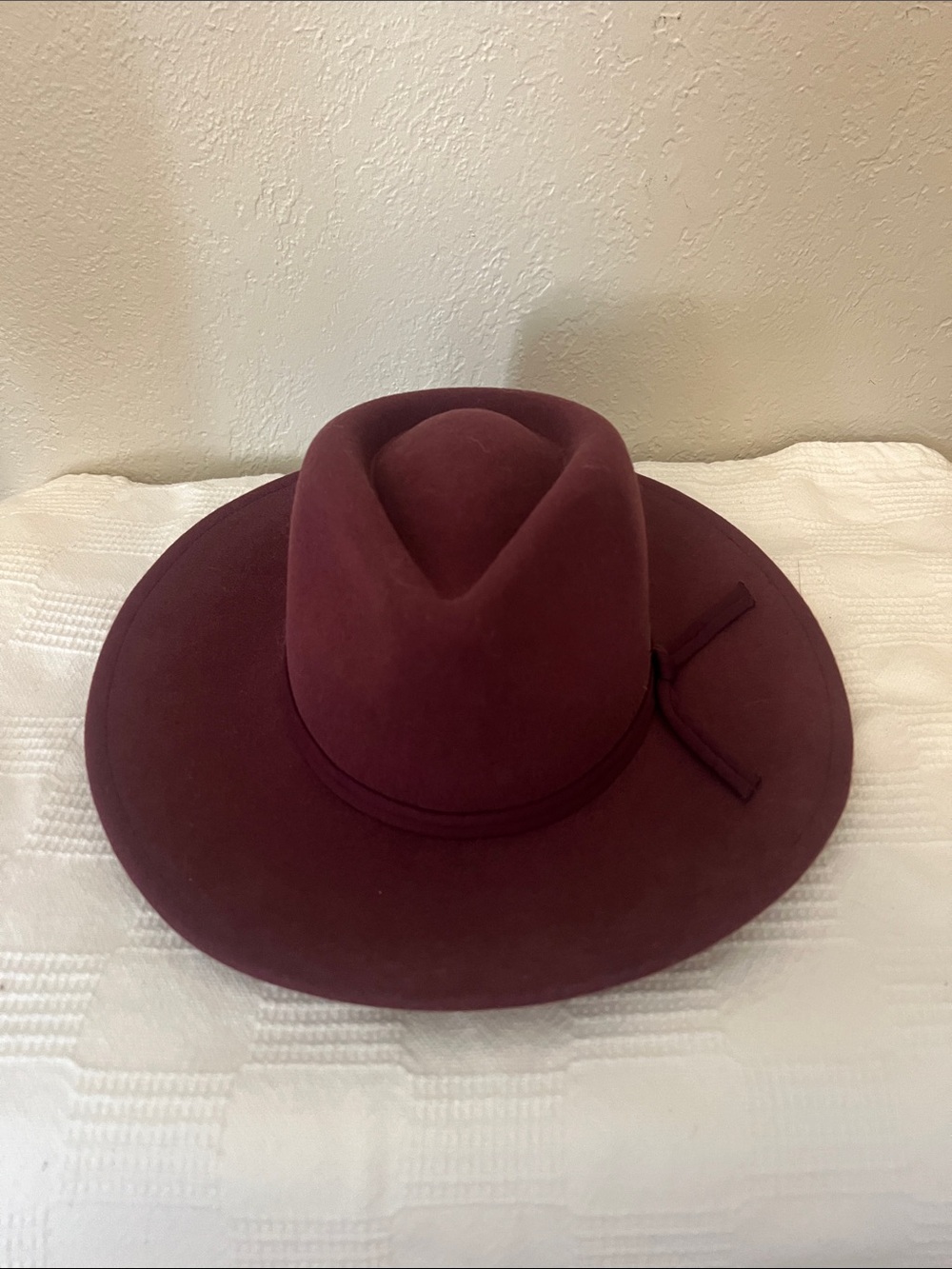 Brixton Women's Wide Brim Fedora Hat - Burgundy
